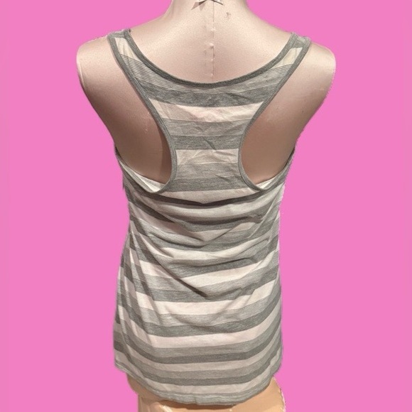 Preloved VTG Victoria's Secret Gray and Pink Striped Tank Top size L - Picture 4 of 6